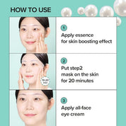 [JM Solution] Marine Luminous Pearl Deep Moisture 3 Step Skin Care Face Mask